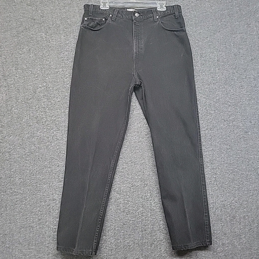Levi 540 Relaxed Fit Denim Mens Black Jeans 36" x 29.5"(Actual)